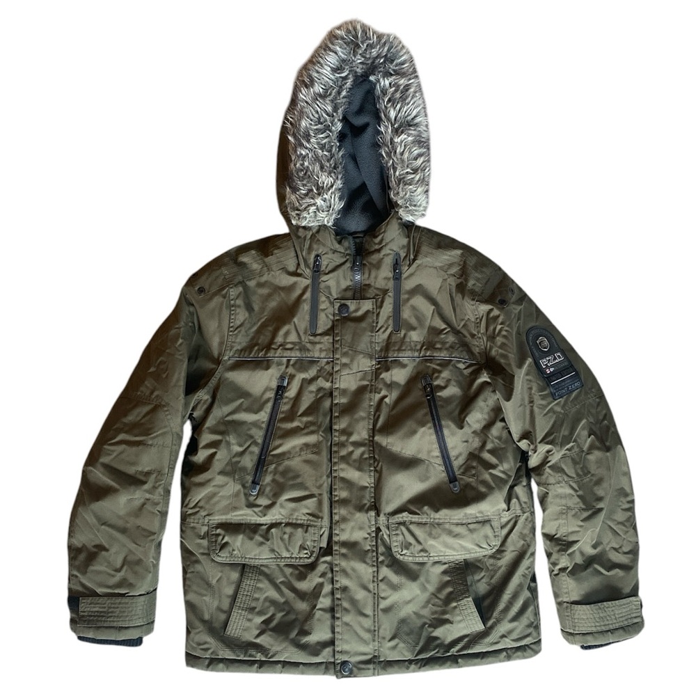 Point Zero PZD Limited Edition Forest Green Men’s Heavyweight Winter Jacket, M